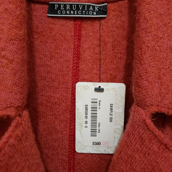 NWT Peruvian Connection Wool OOAK Sweater Coat - Picture 3 of 15